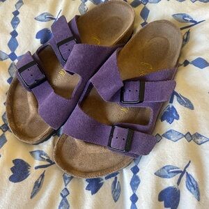 Purple Birkenstocks in new condition